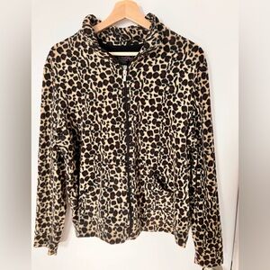 Leaopard Print fuzzy sweater